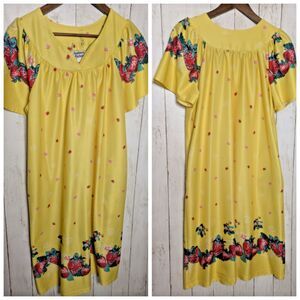 Anthony Richards Strawberry Print House Dress Size M Kaftan Modest Cottagecore